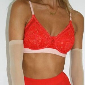 NWT Revolve We Are HAH On Point Bra - Blood Orange (fits 30-38B)
